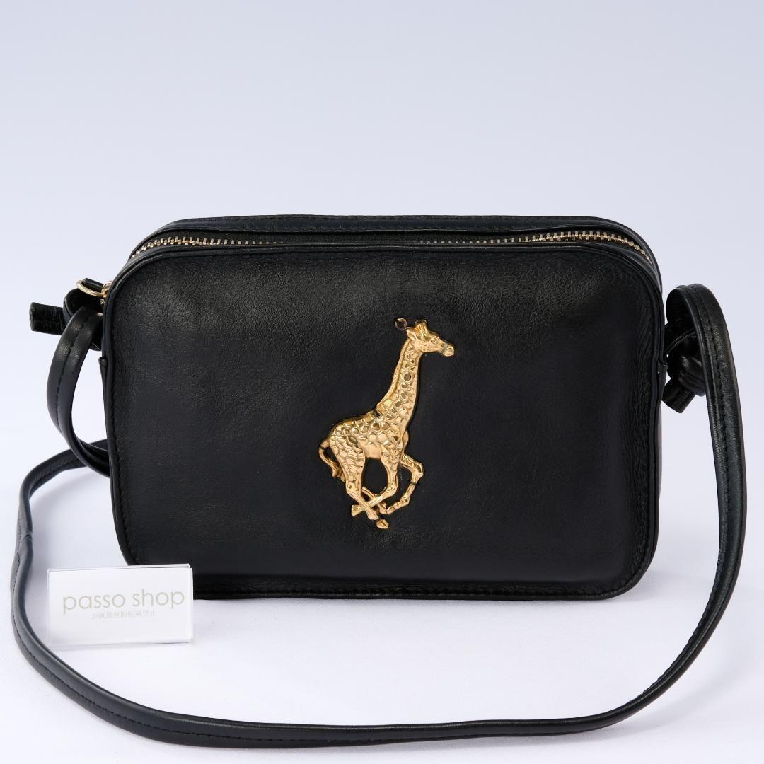 【美品】イアパピヨネ ブルックリン キリン ミニショルダー 斜めがけ 黒 レザー