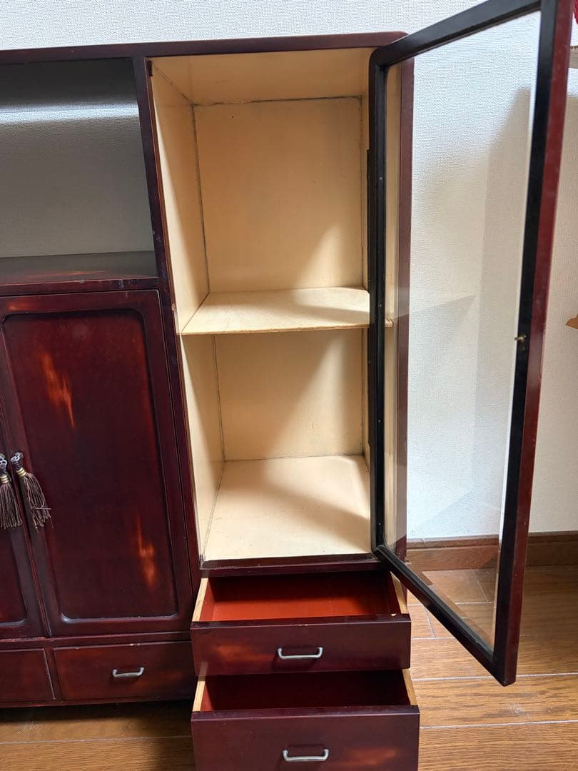 【12/21のみ特別価格】　茶箪笥　赤茶　アンティーク　ヴィンテージ