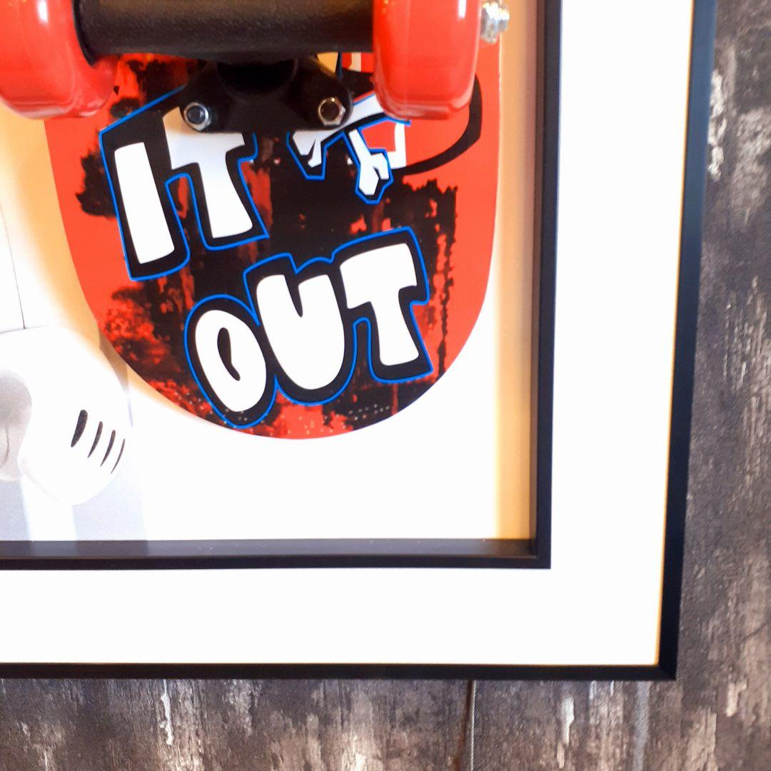 スケボーフィギア付　Louis Vuitton　Supreme　3Dアートパネル