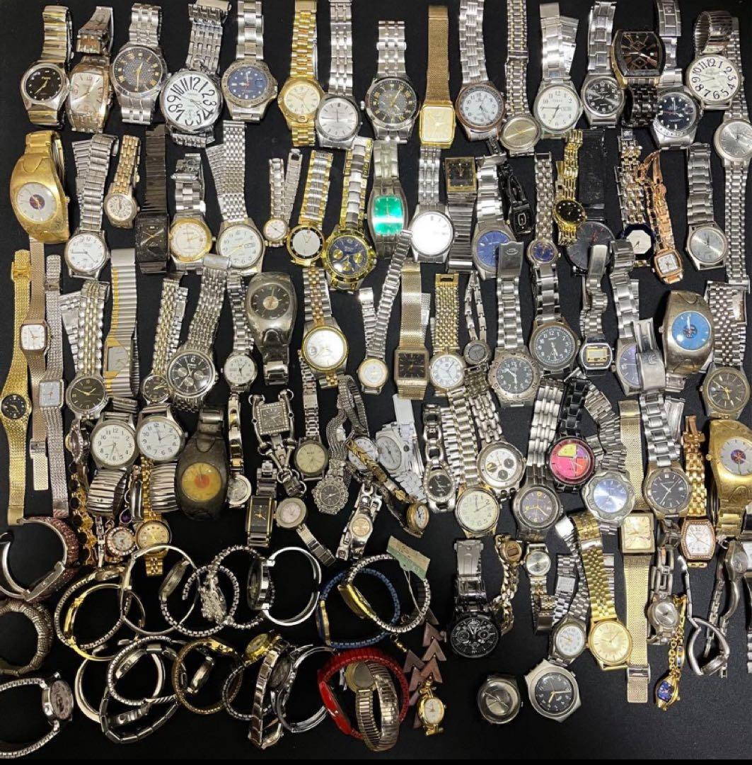 腕時計 まとめ売り 100本 以上 大量 メンズ レディース ジャンク金属ブレス