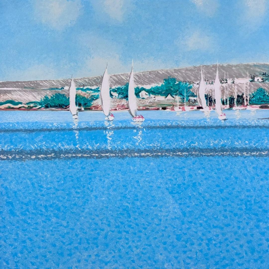 アンドレ・ブーリエ「ヴォワリエ」リトグラフ 直筆サイン入 額縁入り