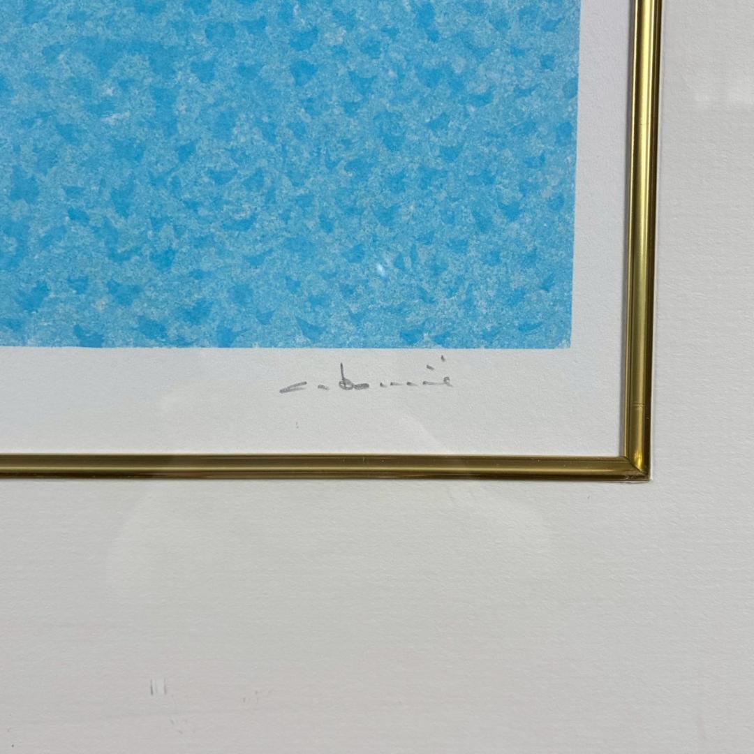 アンドレ・ブーリエ「ヴォワリエ」リトグラフ 直筆サイン入 額縁入り