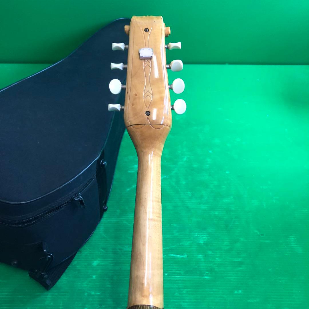 S.WATANABE 木製マンドリン 本体とケース付き 石浜ゆき氏為謹作