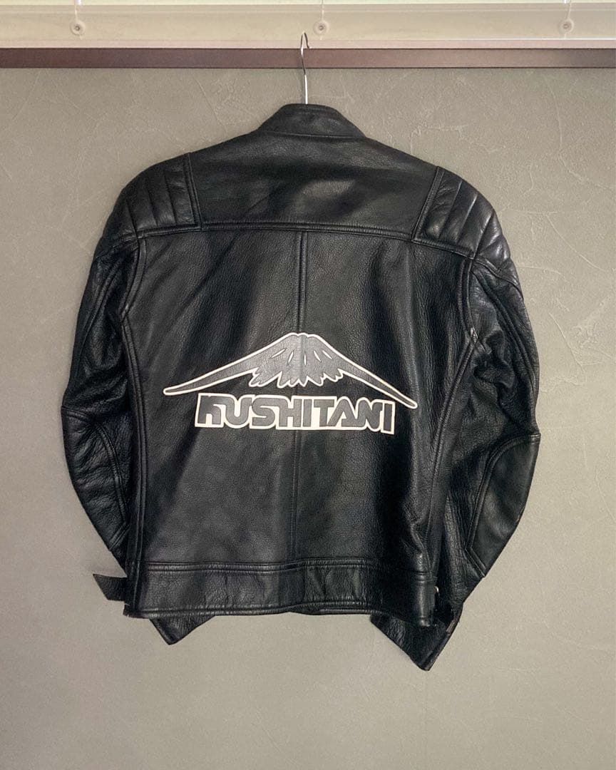 KUSHITANI クシタニ　ビンテージ　ブラック シングルライダースジャケット