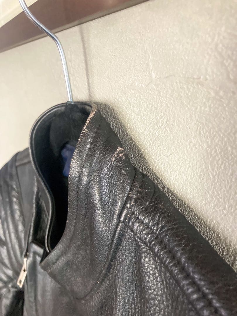 KUSHITANI クシタニ　ビンテージ　ブラック シングルライダースジャケット