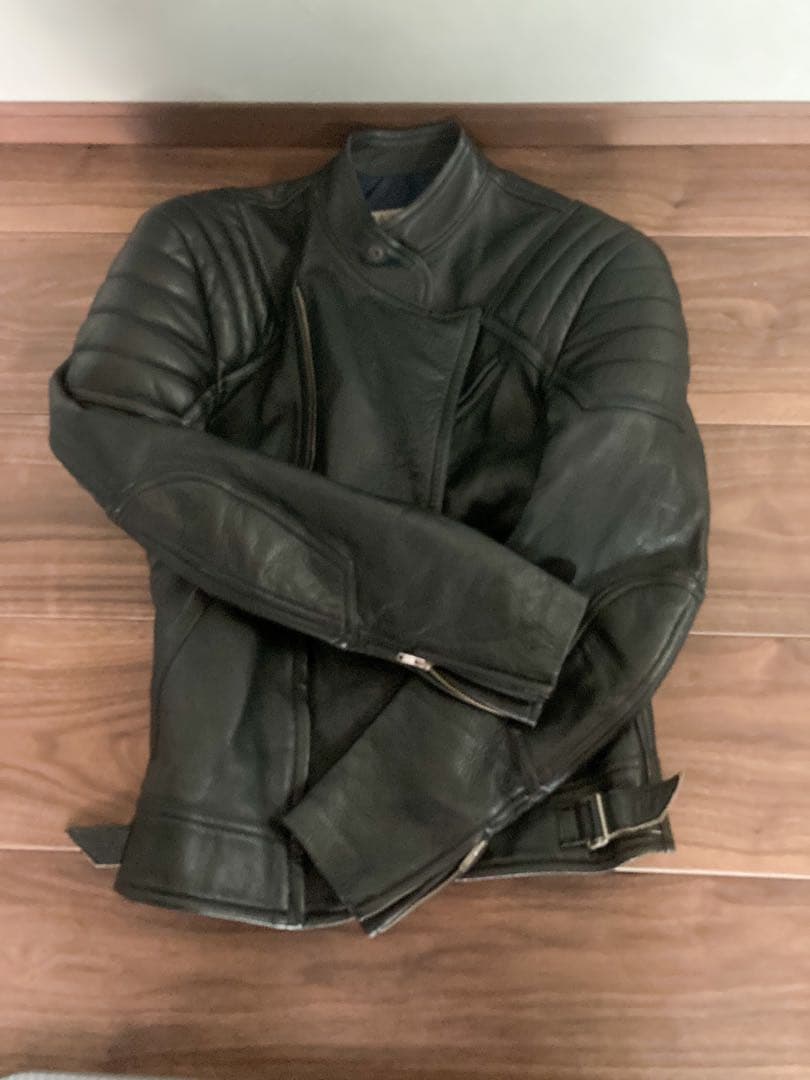 KUSHITANI クシタニ　ビンテージ　ブラック シングルライダースジャケット