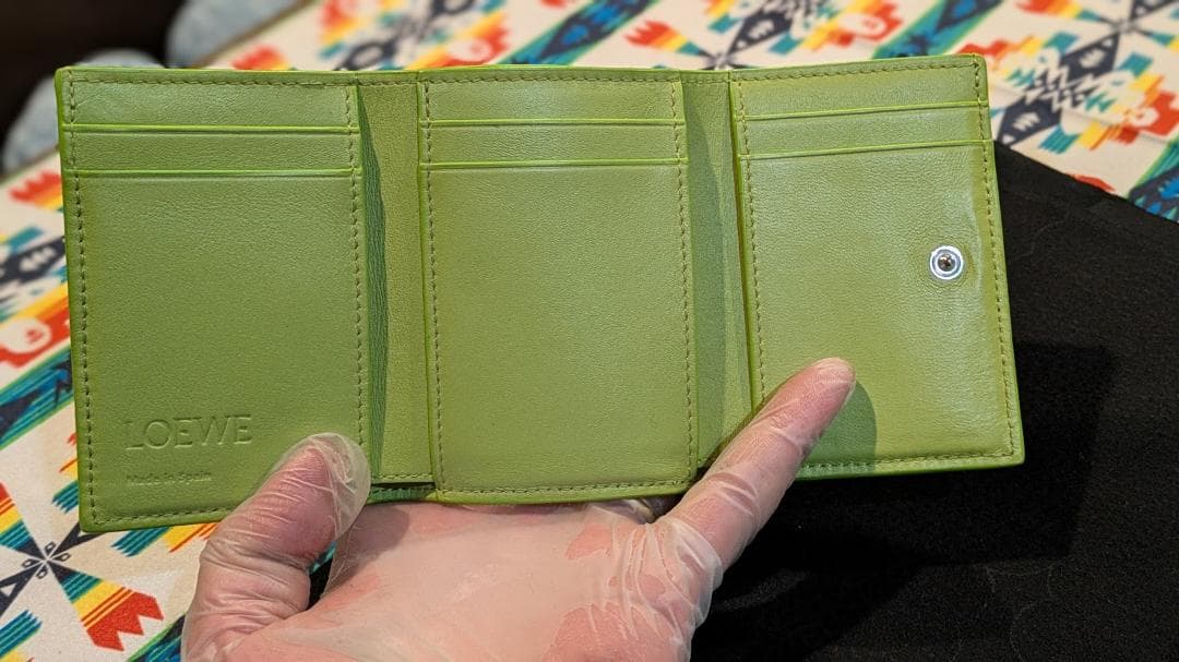 【明日消去】極美品 ロエベ アナグラム 8cc ウォレット 三つ折り財布