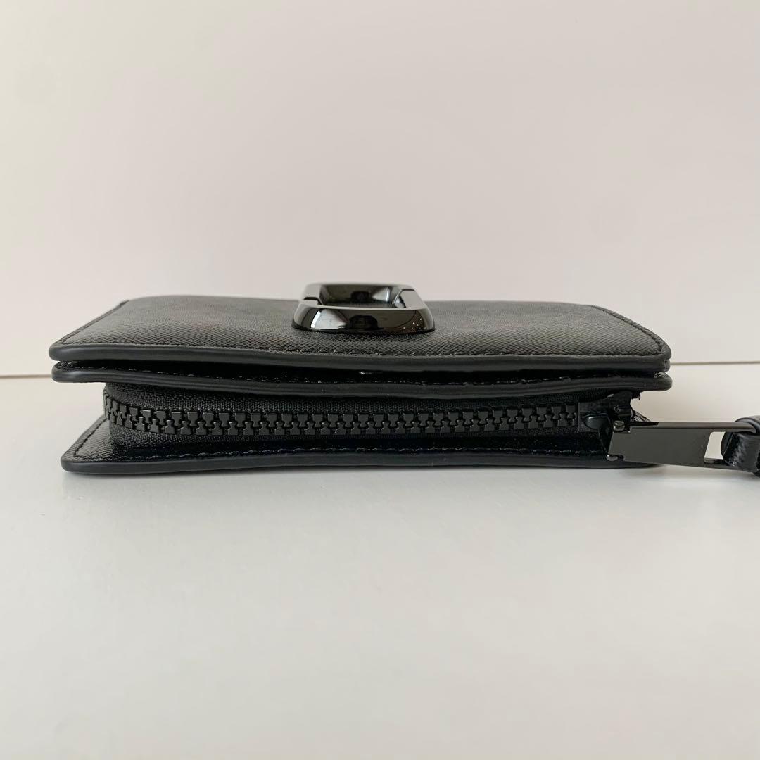 【MARC JACOBS】マークジェイコブス　二つ折り財布　スナップショット　黒