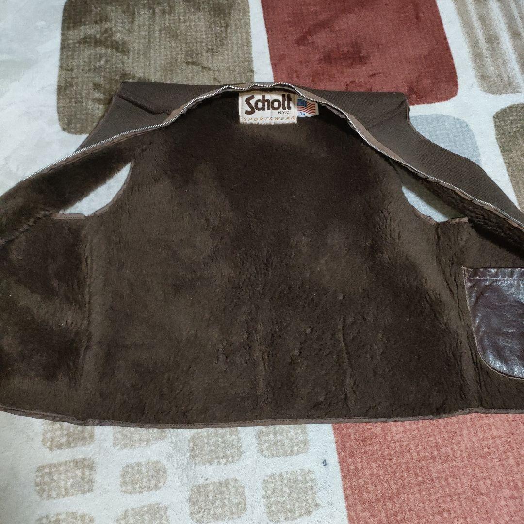 Schott　サイズ３６用 インナーボアライナー　ブラウン革ポケット付　交換も可