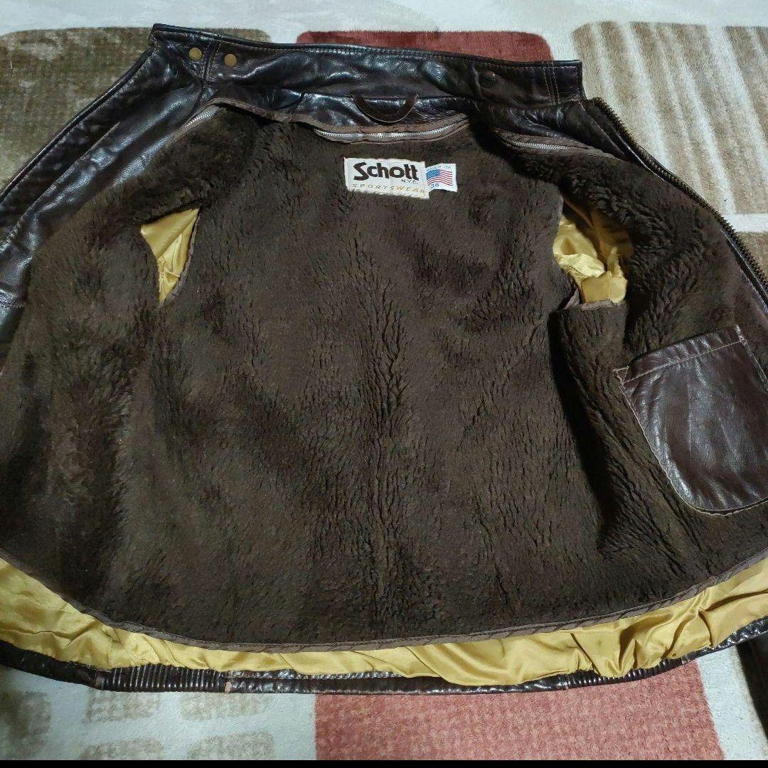 Schott　サイズ３６用 インナーボアライナー　ブラウン革ポケット付　交換も可