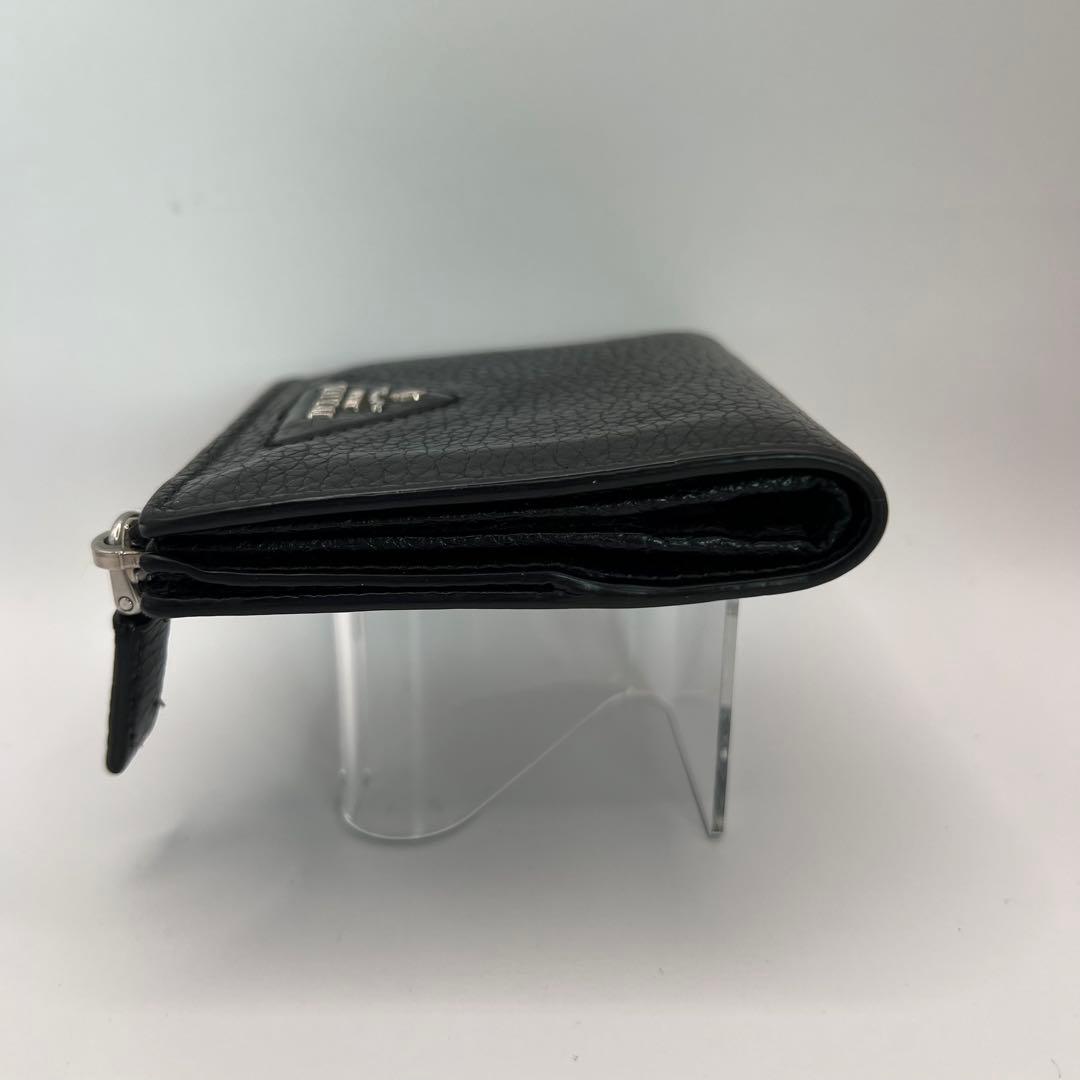 PRADA 二つ折り財布　ブラック　ヴィッテロダイノ　2ML049　レザー　財布