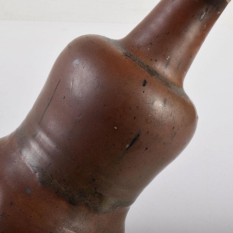 瀬戸焼　古瀬戸　藤四郎　瓢箪形　徳利　時代箱　審査結果書あり　V　R7782