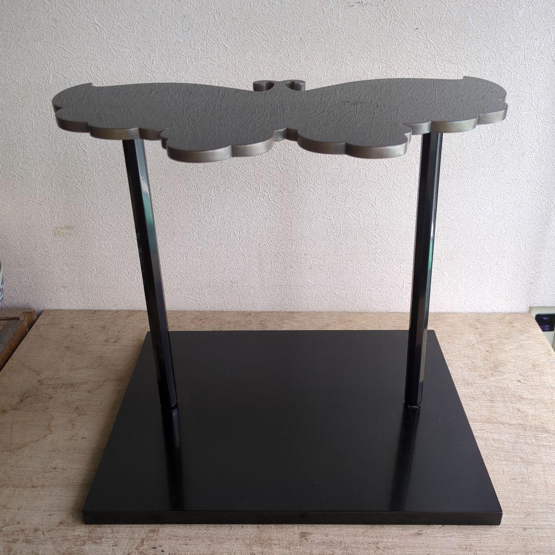 胡蝶棚 宗徧流 茶道具 在銘 組み立て式 漆器 茶道 真塗 銀縁 木箱