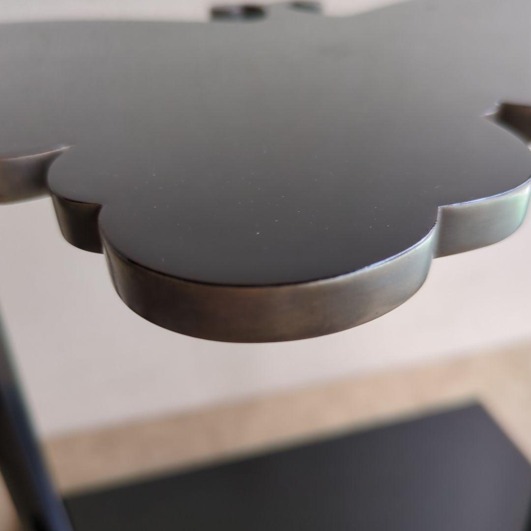 胡蝶棚 宗徧流 茶道具 在銘 組み立て式 漆器 茶道 真塗 銀縁 木箱