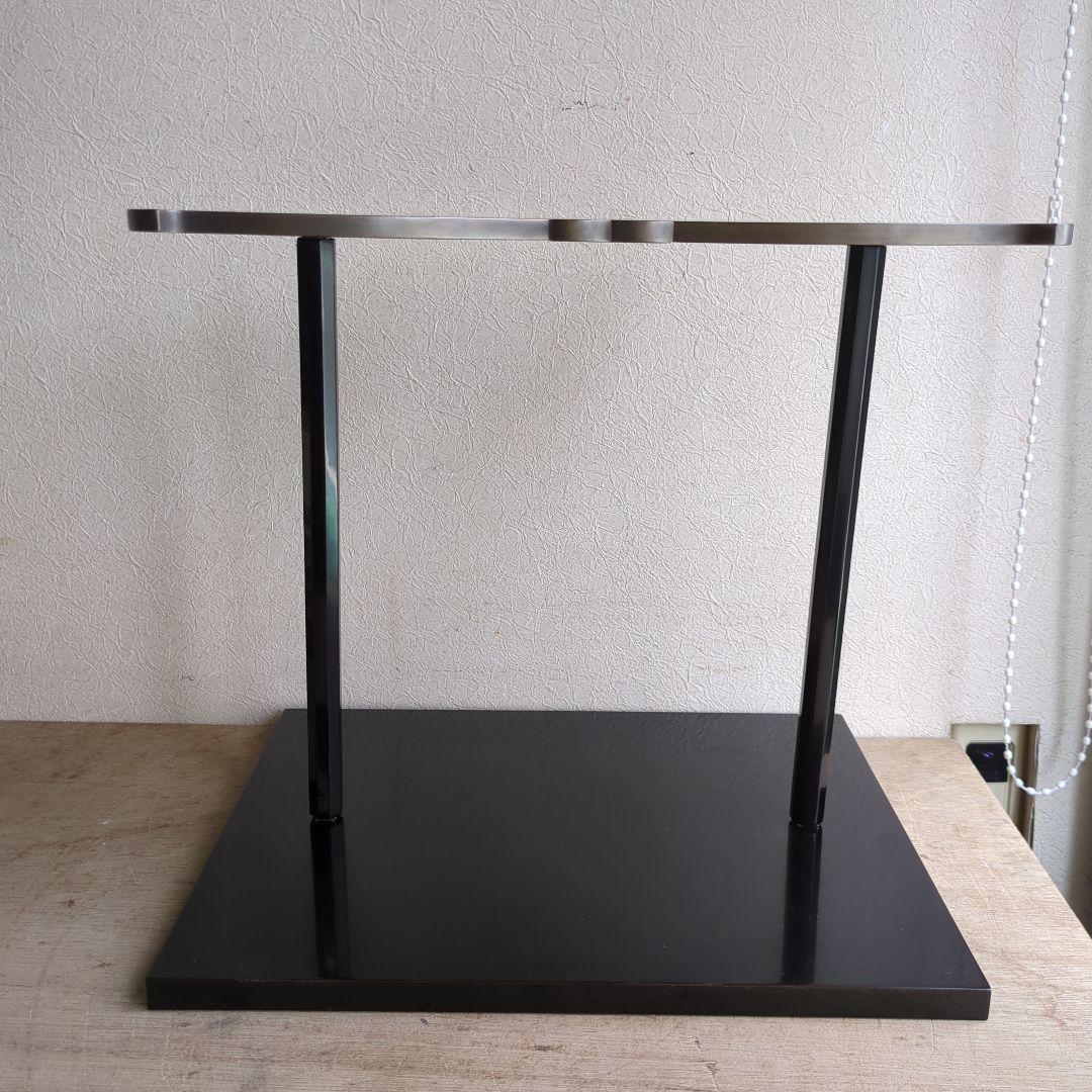 胡蝶棚 宗徧流 茶道具 在銘 組み立て式 漆器 茶道 真塗 銀縁 木箱