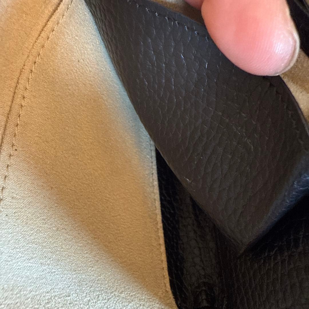 ATAO 黒 レザー 二つ折り財布