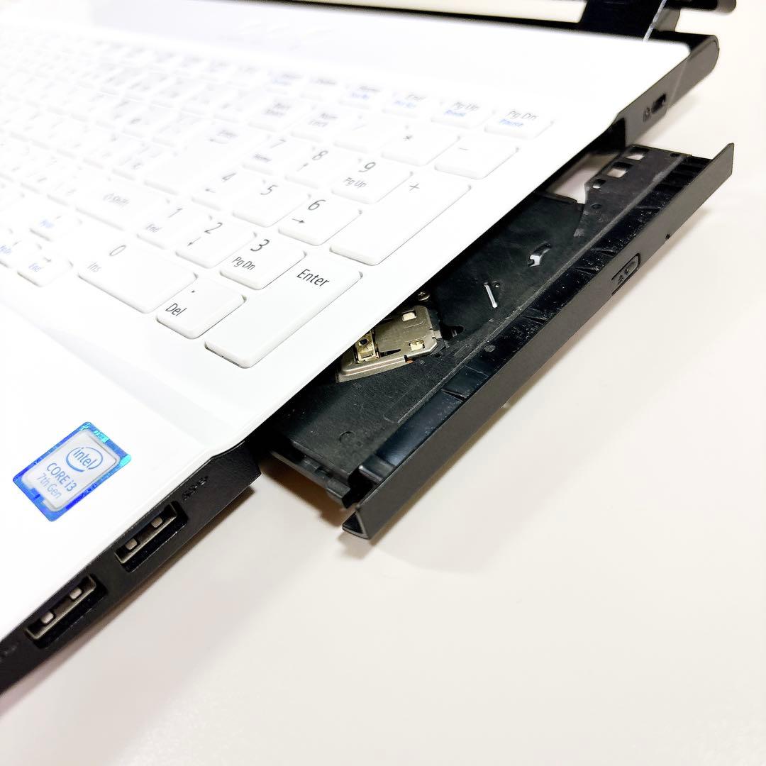 快適SSD✨メモリ8GB カメラ フルHD 第7世代 白 ノートパソコン NEC
