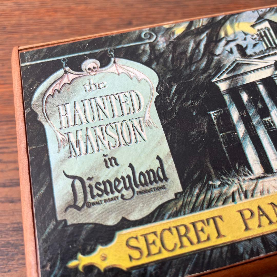 60年代ディズニー　アメリカ　ホーンテッドマンション　寄木細工　からくり仕掛け箱