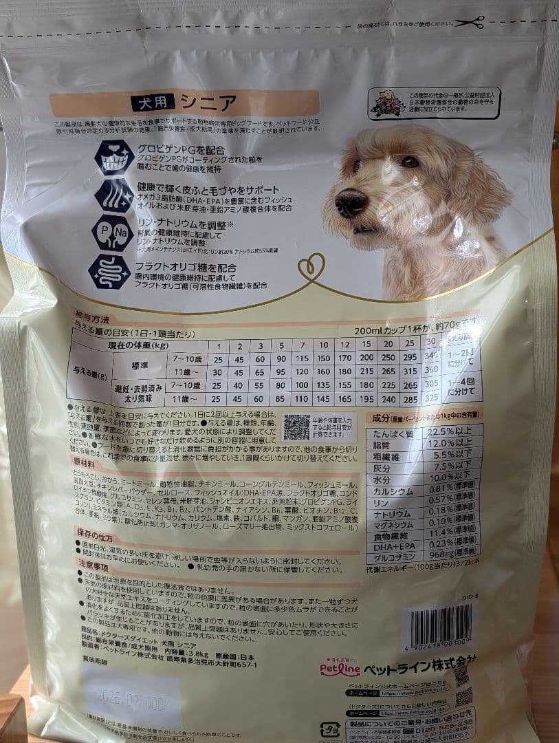 【新品】ドクターズダイエット シニア犬用 3.8kg×4袋