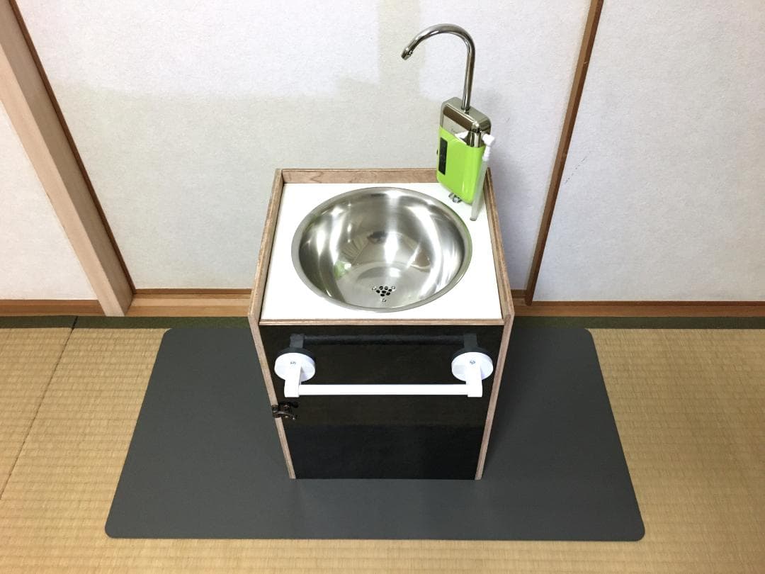 車中泊用シンク、ギャレー5L ブラック大理石（ウォーターポンプは付属しません）