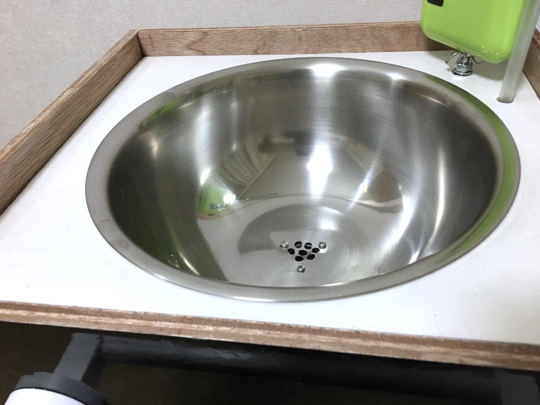 車中泊用シンク、ギャレー5L ブラック大理石（ウォーターポンプは付属しません）