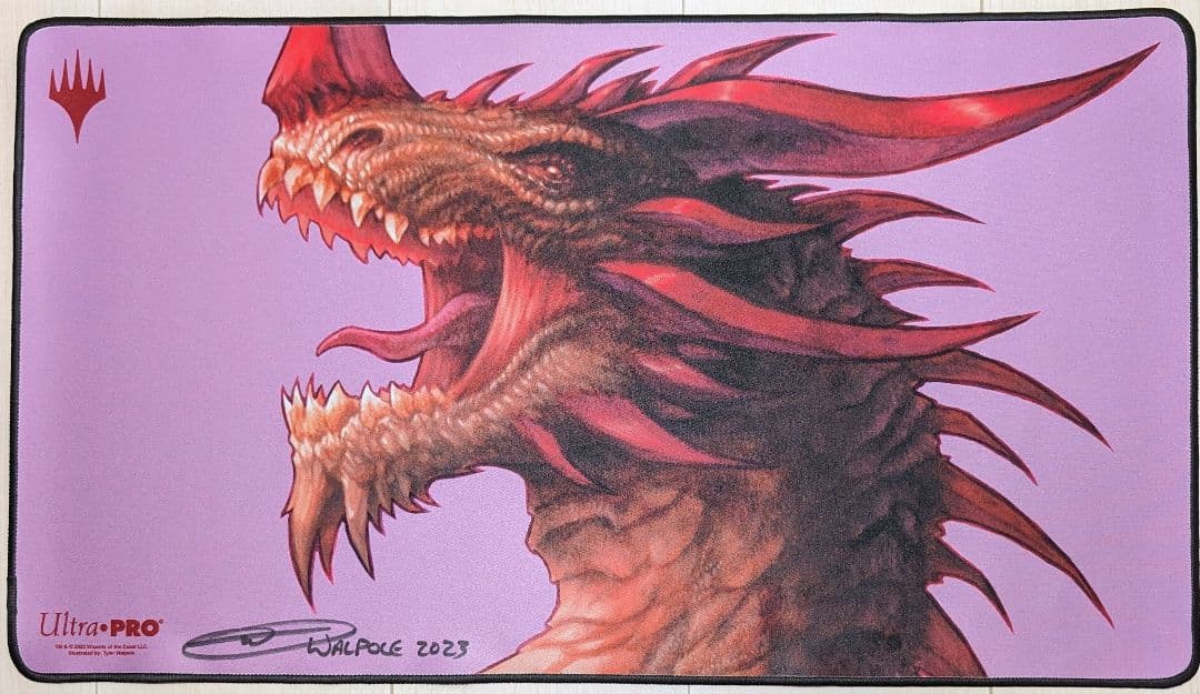 【未使用】MTG　始祖ドラゴン　プレイマット　サインド　UltraPro製