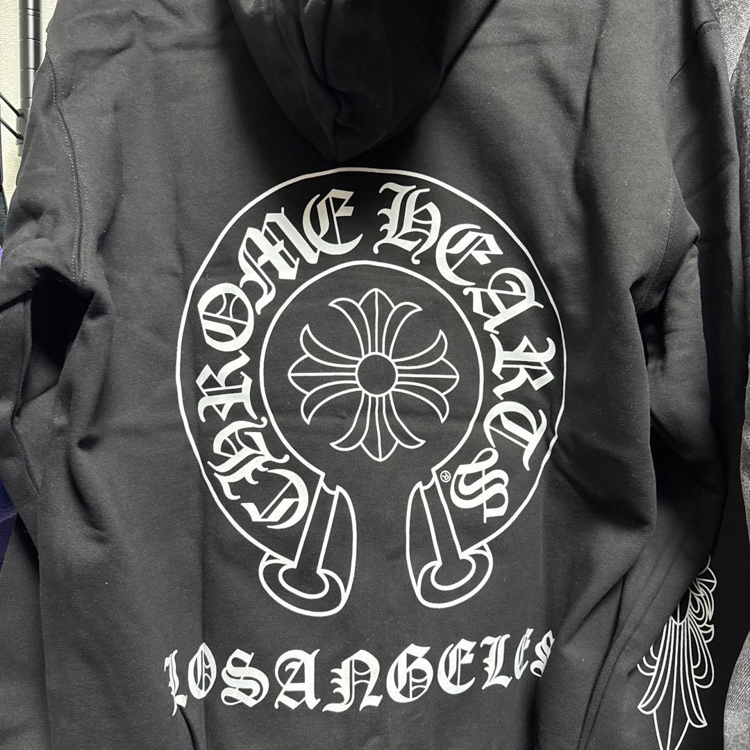 CHROME HEARTS ブラック パーカー ジップアップ