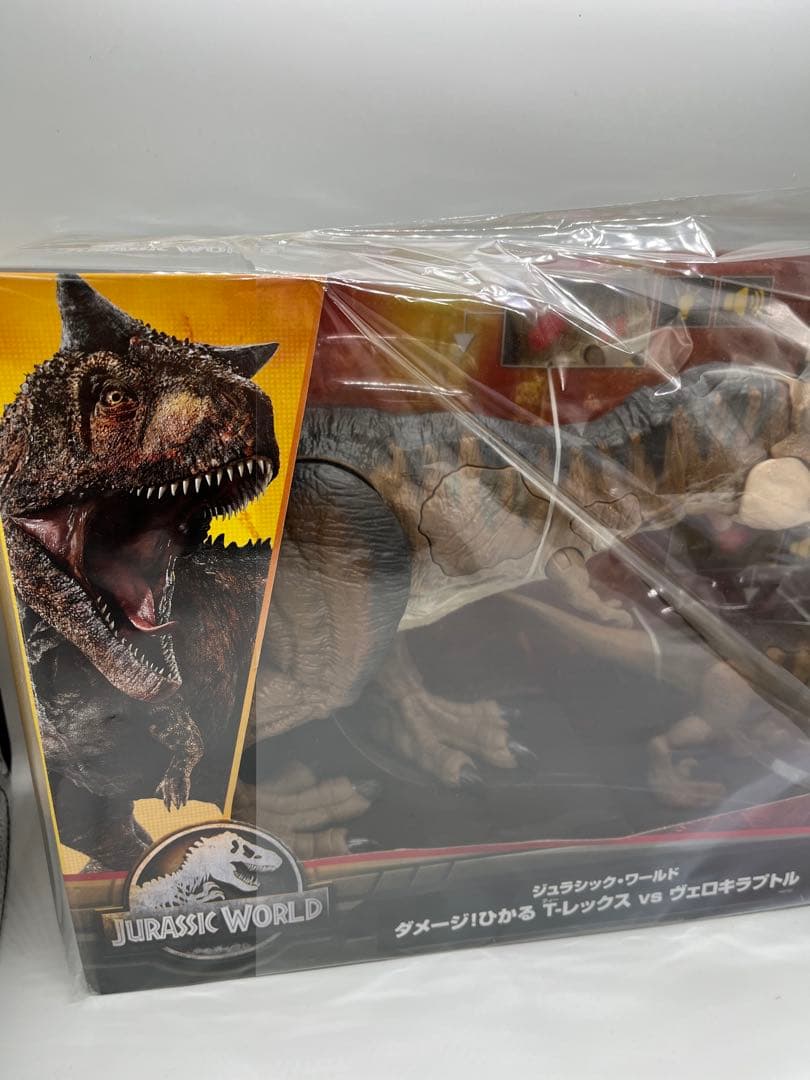 【新品】ジュラシックワールド ダメージ ひかる T-レックス＆ヴェロキラプトル