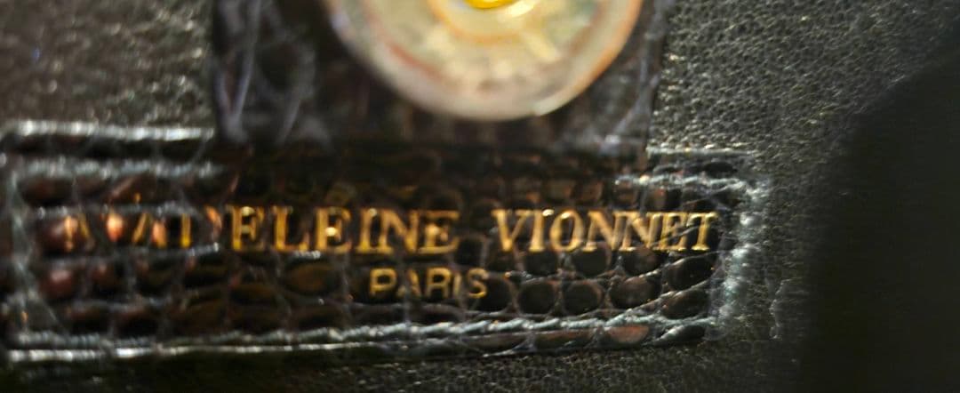 V*e様 【フランス製】黒 ベビークロコ バッグ