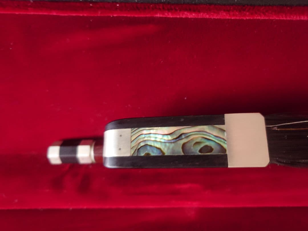 コントラバス弓　フレンチスタイル　ビンテージ　黒毛