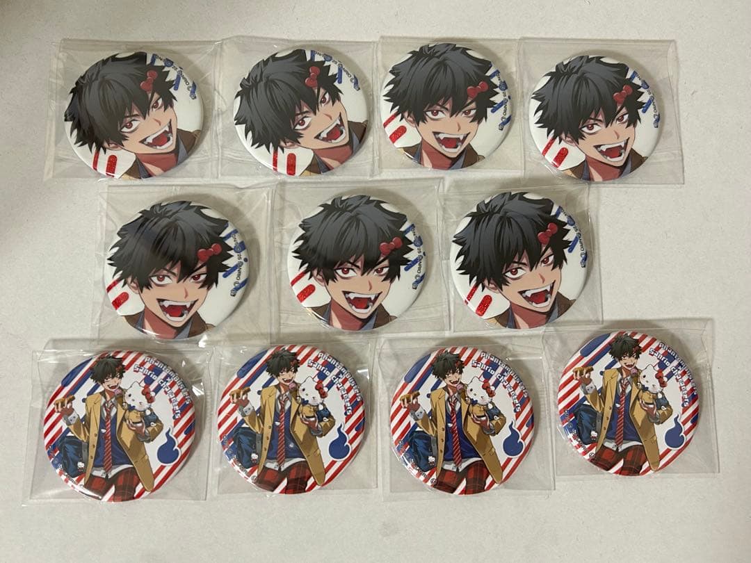 ファントムバスターズ　宍喰野 虎落　ファボテリア　缶バッジ　サンリオ　ファンバス