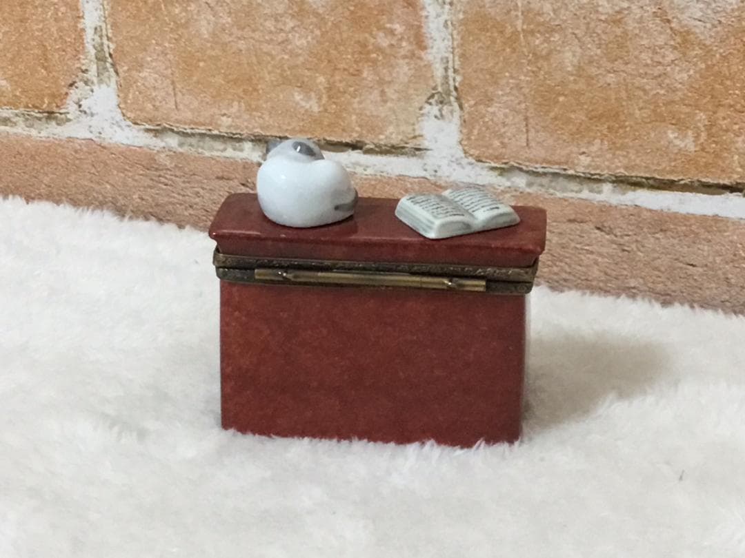 ヴィンテージ　限定　レア　リモージュボックス　ピアノ　猫　本　LIMOGES