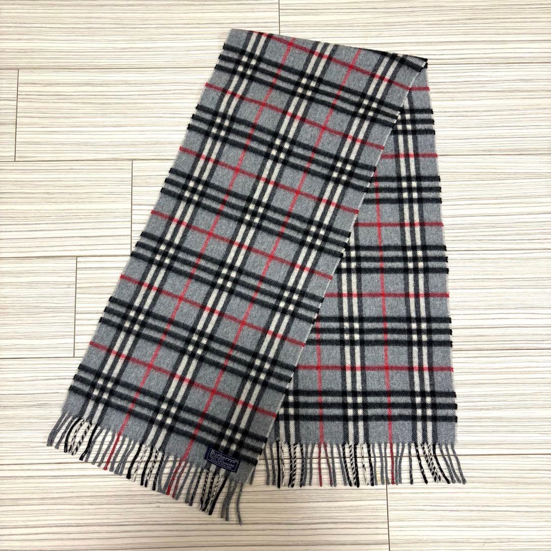 【美品】Burberrys カシミア100% マフラー ノバチェック
