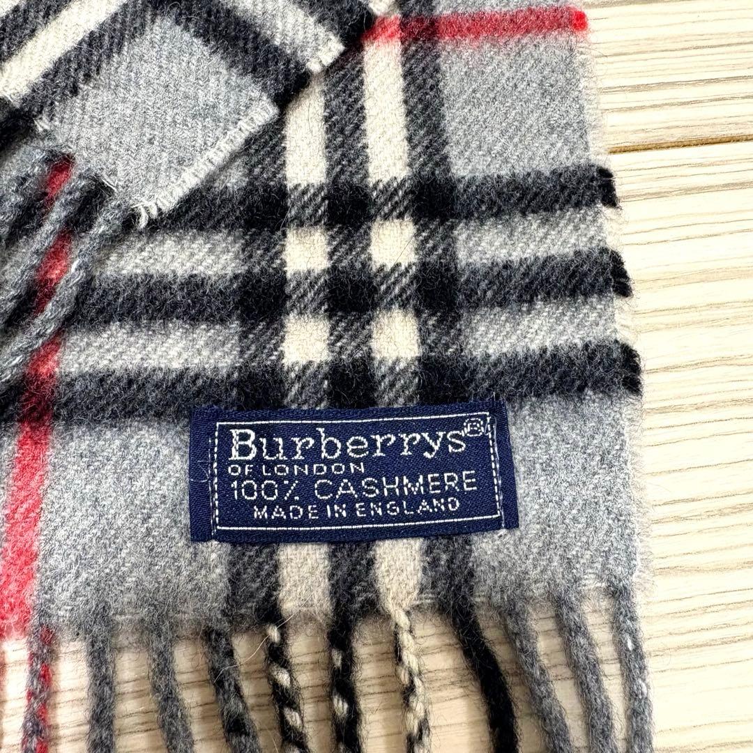【美品】Burberrys カシミア100% マフラー ノバチェック