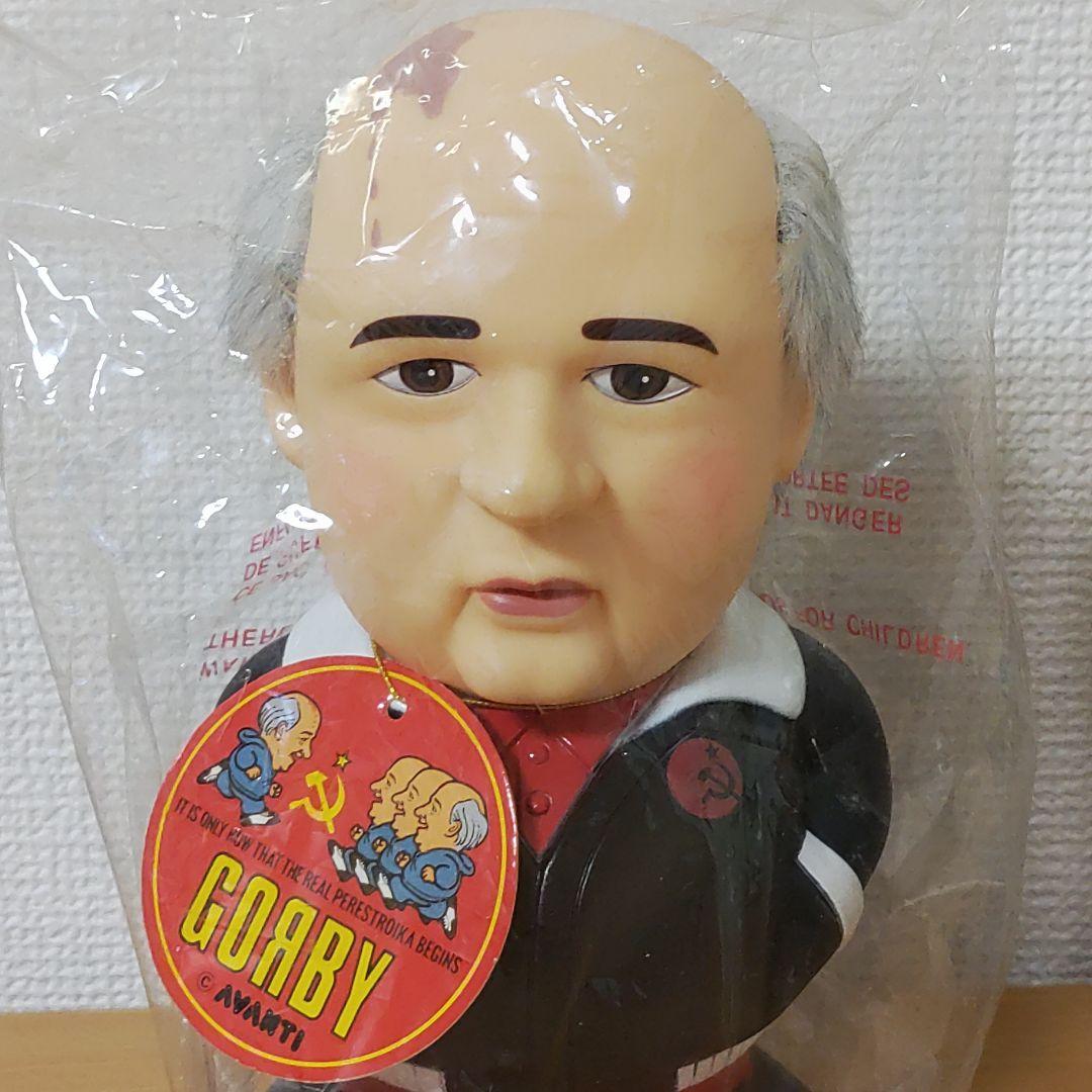 デッドストック貯金箱ゴルバチョフ人形GORBY黒ゴルビーバンクGorbaciov