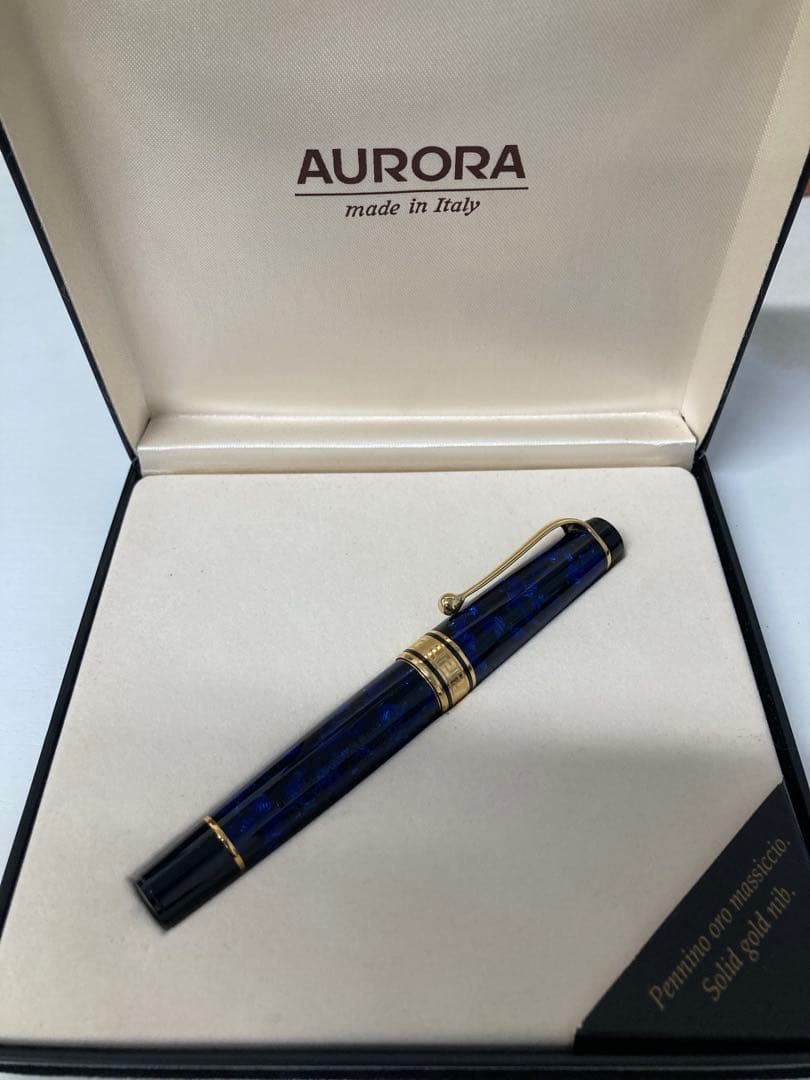 AURORA アウロラ　万年筆 オプティマブルー 14k 極美品