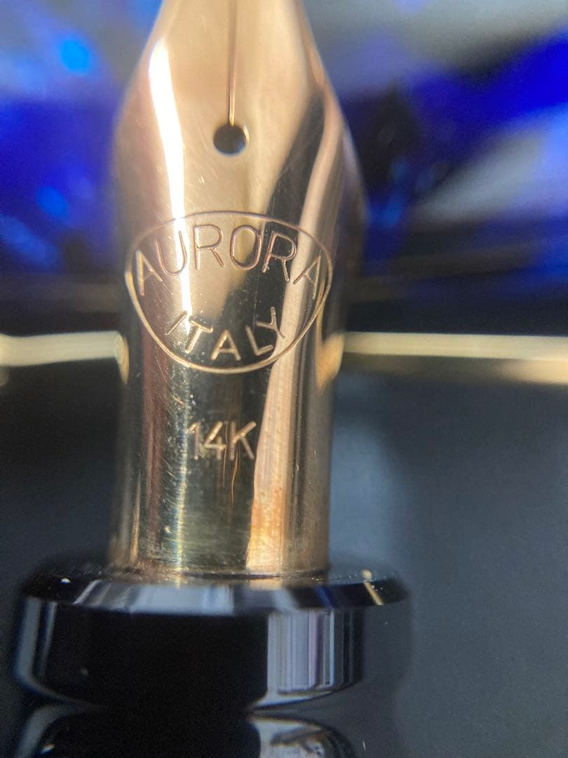 AURORA アウロラ　万年筆 オプティマブルー 14k 極美品