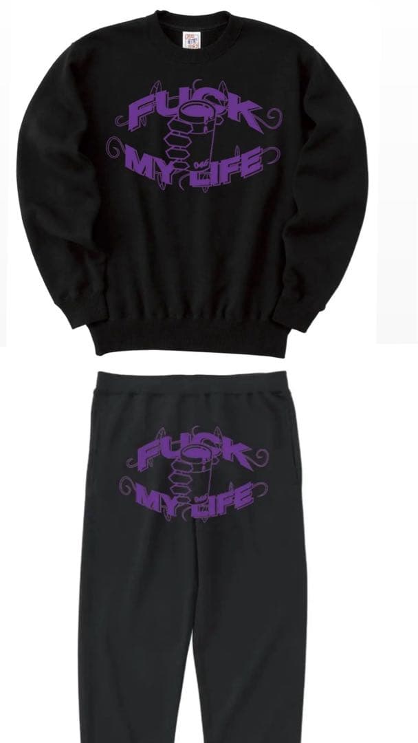 FUCK MY LIFE スウェットセット 黒