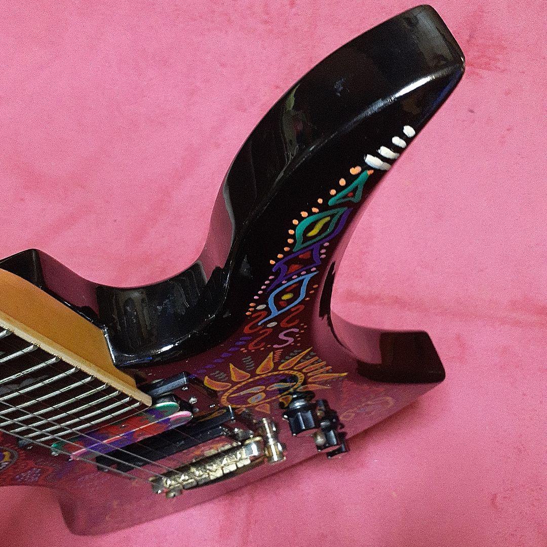 【良・美品】サイケペイント・hideモデル。モッキンバードエレキギター。