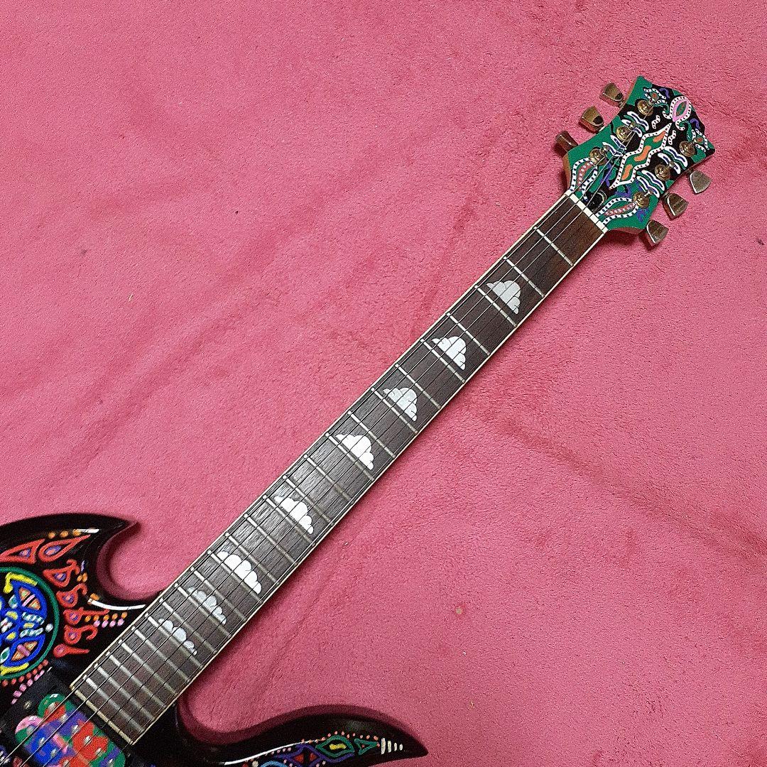 【良・美品】サイケペイント・hideモデル。モッキンバードエレキギター。
