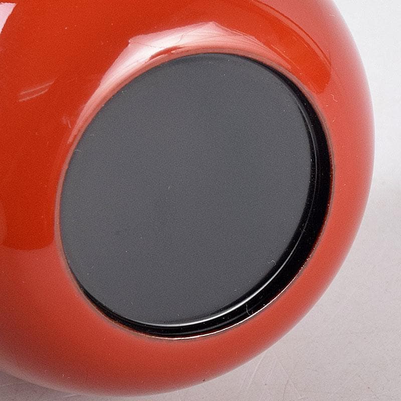 茶道具　竹内幸斎作　朱塗　貝雛蒔絵　中棗　共箱　V　8384