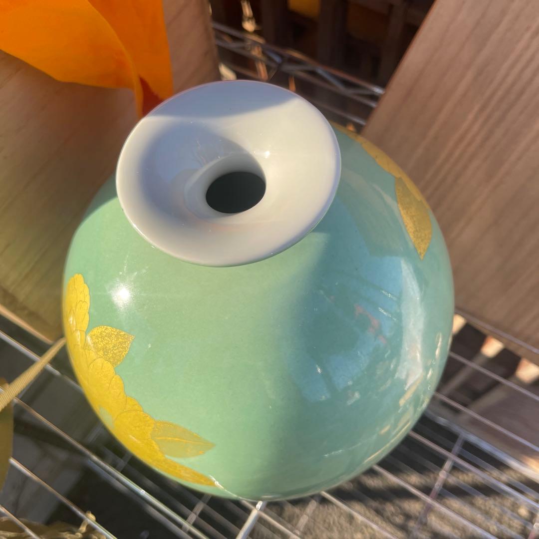 人間国宝 吉田美統『釉裏金彩 飾壺』　共箱