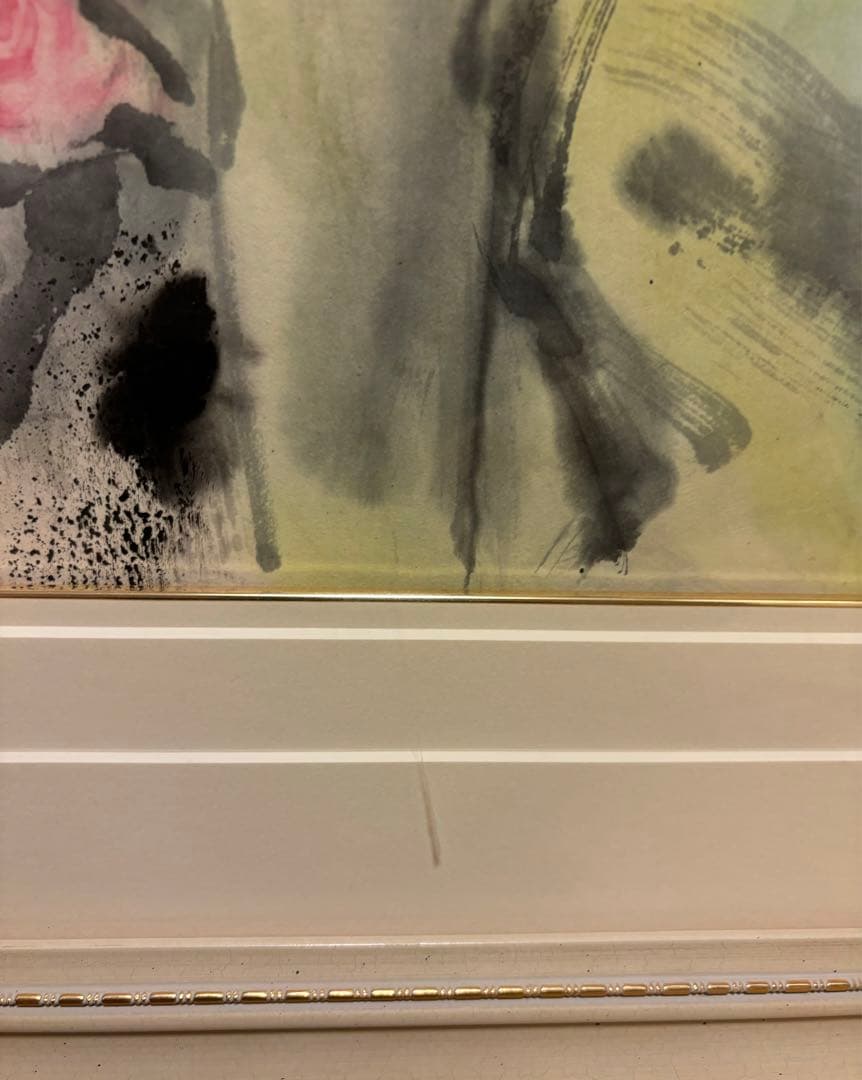 額付　田家阿希雄　水墨画　バレリーナ　８号