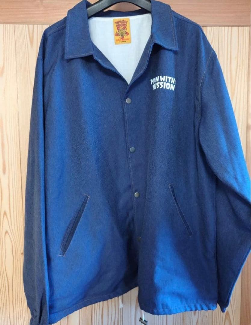 MAN WITH A MISSION デニム風コーチジャケット Lサイズ