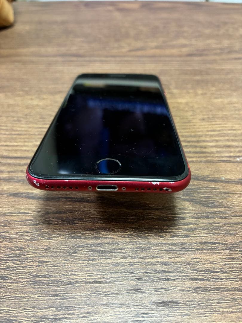 iPhone SE2 レッド 128G 画面割れ有り バッテリー非正規品