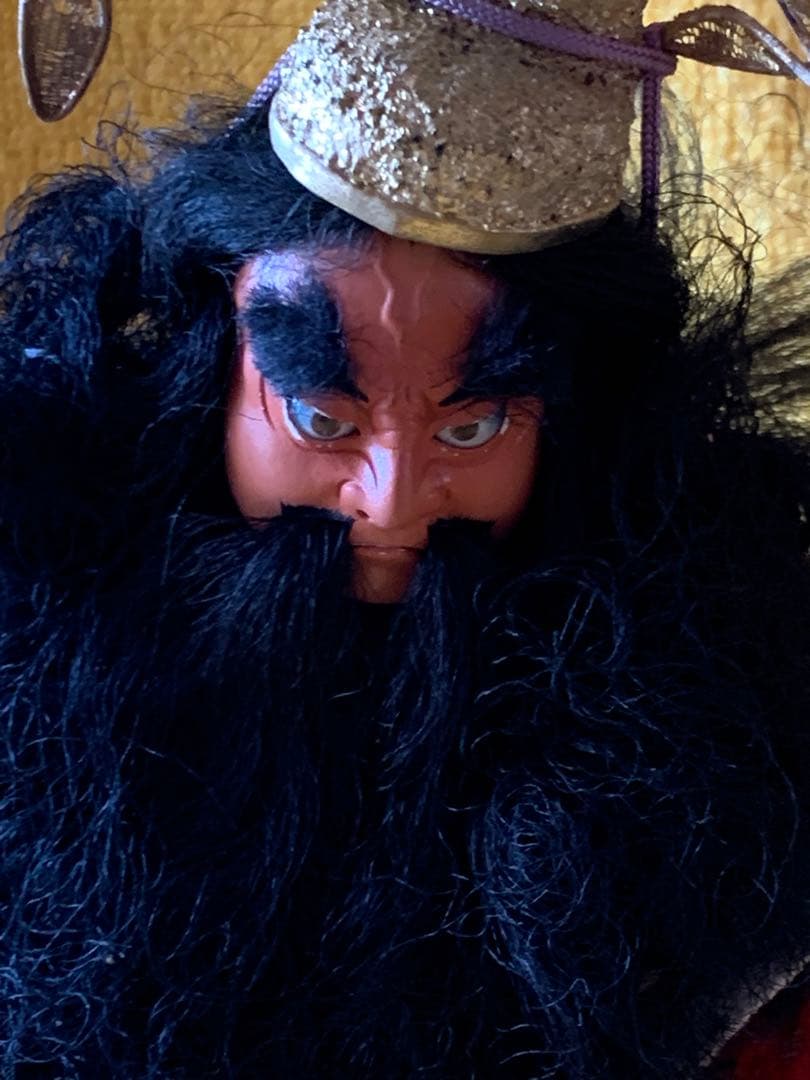 明治中期 精緻 鬼潰鍾馗人形 極上 拾號30cm 貴重なアンティーク　箱入り