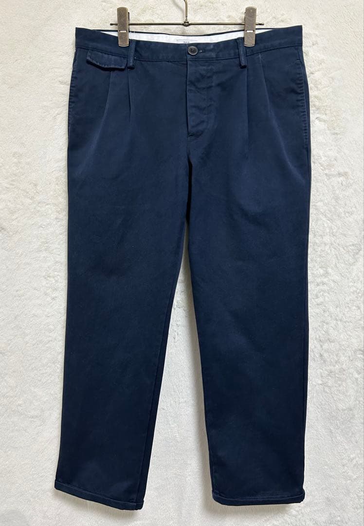 【美品】PT01 メンズ チノパン 32inc. L 82 ネイビー 製品洗い