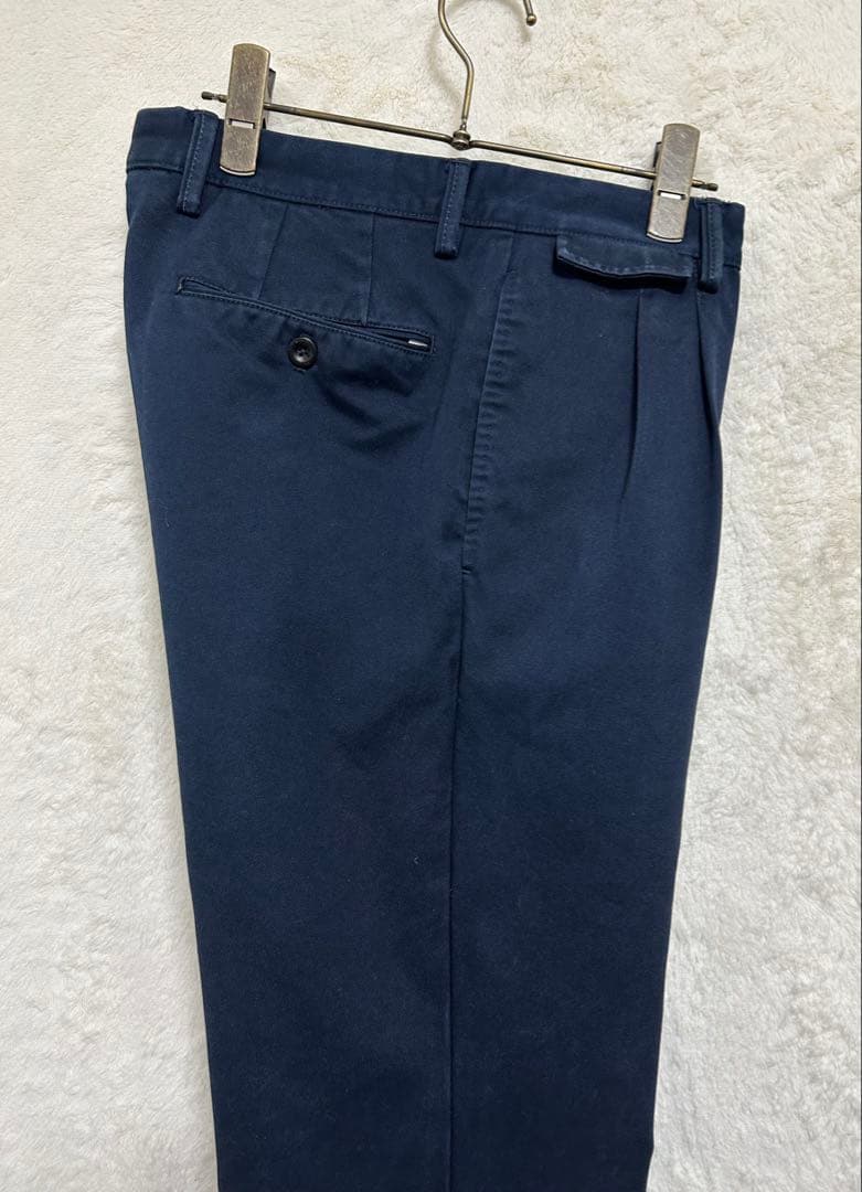 【美品】PT01 メンズ チノパン 32inc. L 82 ネイビー 製品洗い
