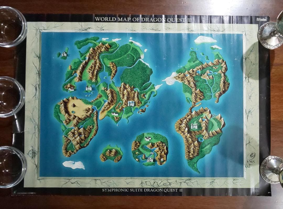 特典マップポスター付き　交響組曲　ドラゴンクエストIII　レコード