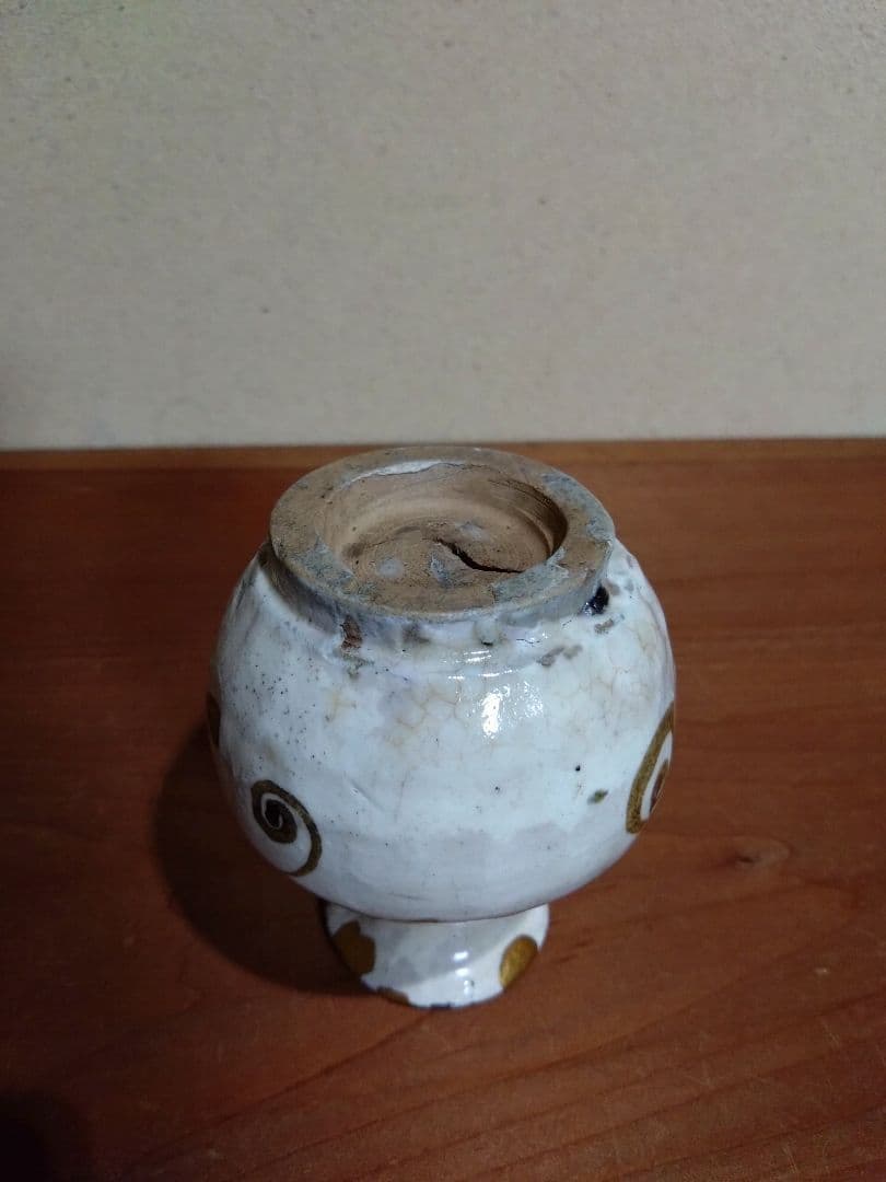 磁州窯 鉄絵 兎福 草花紋 小徳利